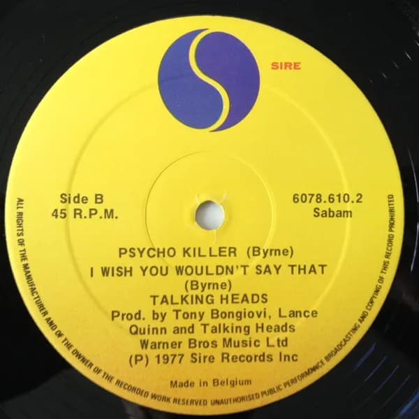 Talking Heads — Psycho Killer