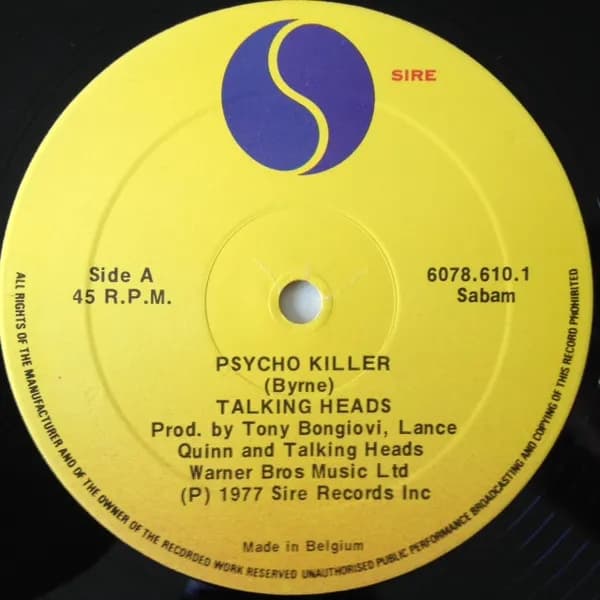 Talking Heads — Psycho Killer
