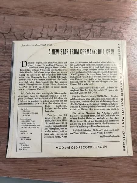 Bill Grah — Fatty George Presents Bill Grah On Mod-Records