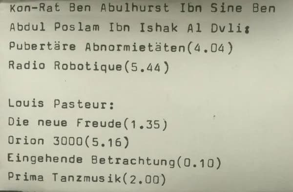 Abnorme Wahrnehmungsstrukturen Eb. C / Louis Pasteur / Kon-Rat / Die Todschicke Wut — Abnorme Wahrnehmungsstrukturen Eb.C