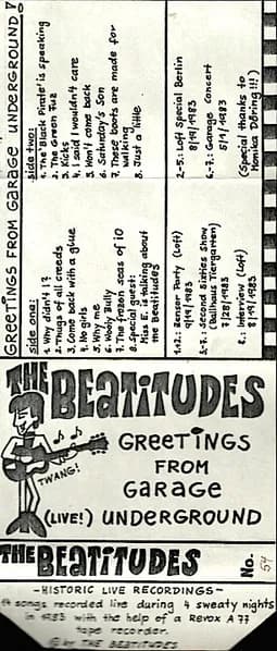 The Beatitudes — Greetings From The Garage Underground