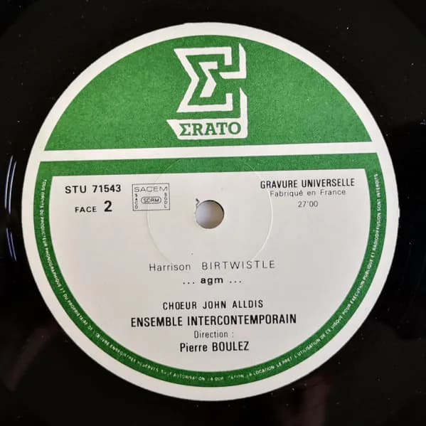 György Kurtág / Harrison Birtwistle, Ensemble InterContemporain, Pierre Boulez — Messages De Feu Demoiselle R.V. Troussova / ...agm...