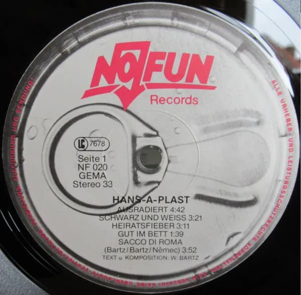 Hans-A-Plast — Ausradiert