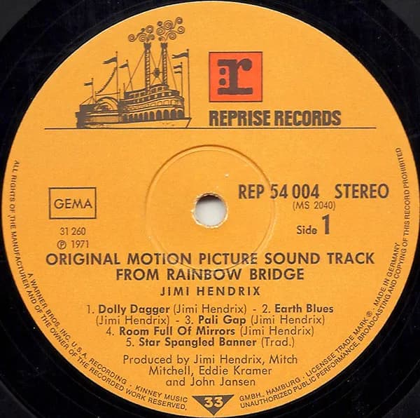 Jimi Hendrix — Rainbow Bridge - Original Motion Picture Sound Track