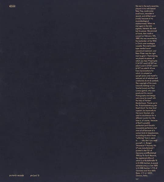 Urs Voerkel + Paul Lovens — Goldberg