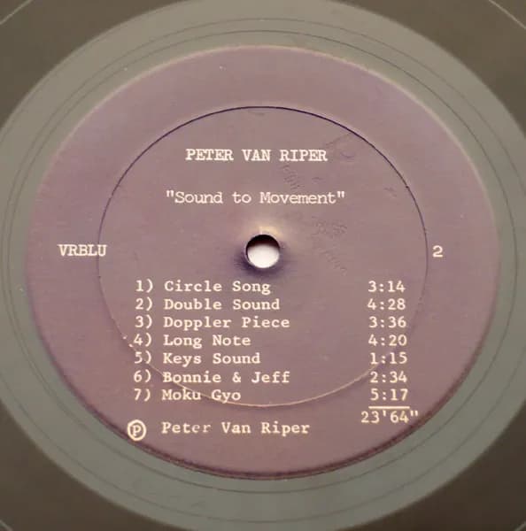 Peter Van Riper — Sound To Movement: New Music For Saxophones