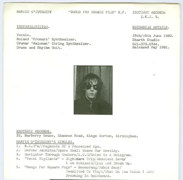 Martin O'Cuthbert — Songs For Square Pegs