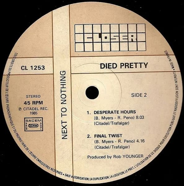 Died Pretty — Next To Nothing