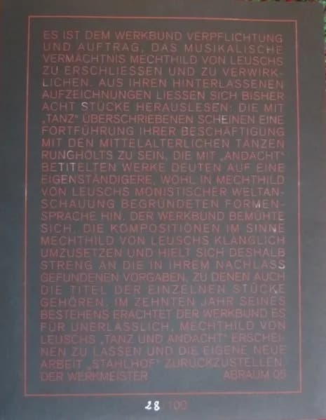 Werkbund — Tanz Und Andacht