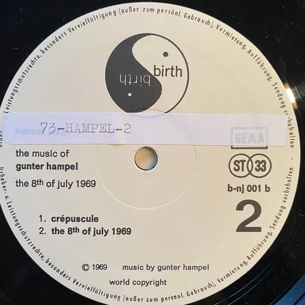 Gunter Hampel — The 8th Of July 1969