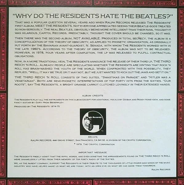 The Residents — The Third Reich 'N' Roll