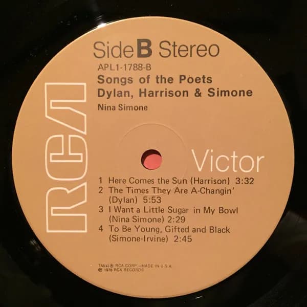 Nina Simone — Songs Of The Poets : Dylan, Harrison & Simone