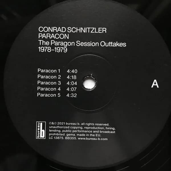 Conrad Schnitzler — Paracon (The Paragon Session Outtakes 1978-1979)