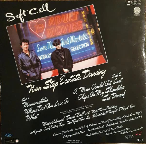 Soft Cell — Non Stop Ecstatic Dancing