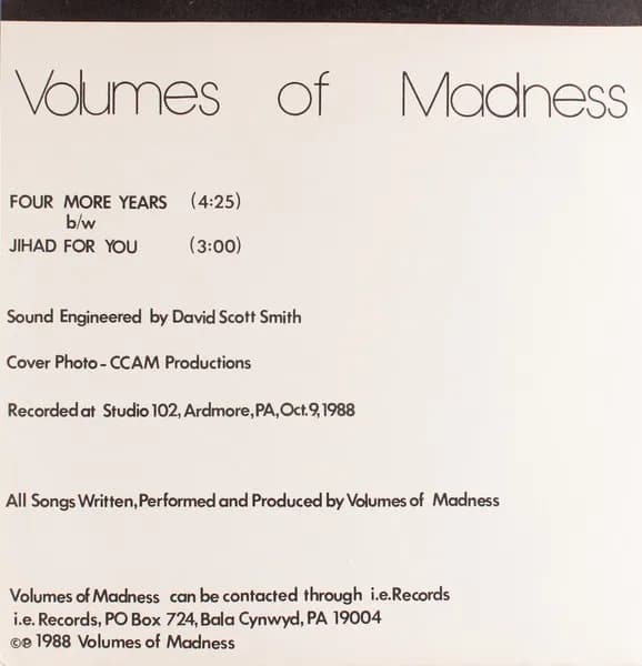 Volumes Of Madness — Four More Years