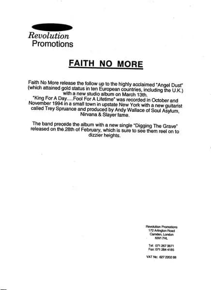 Faith No More — Digging The Grave