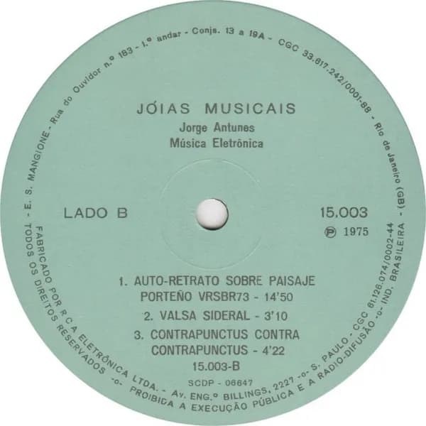Jorge Antunes — Música Eletrônica
