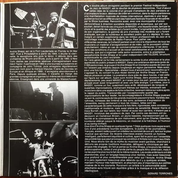 Archie Shepp — À Massy - U-Jaama "Unité"