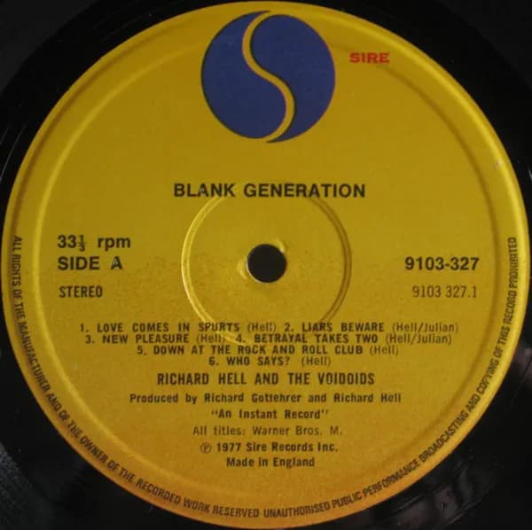 Richard Hell & The Voidoids — Blank Generation