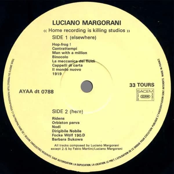 Luciano Margorani — Home Recording Is Killing Studios