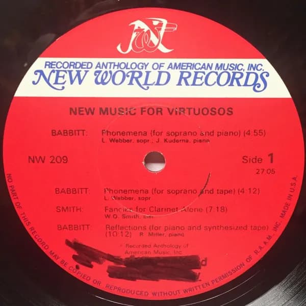 Milton Babbitt / Leslie Bassett / William O. Smith / Charles Wuorinen — New Music For Virtuosos