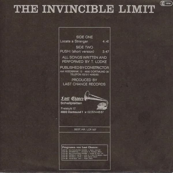 The Invincible Limit — Locate A Stranger / Push!