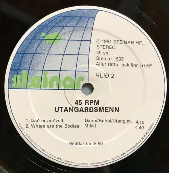 Utangarðsmenn — 45 Rpm