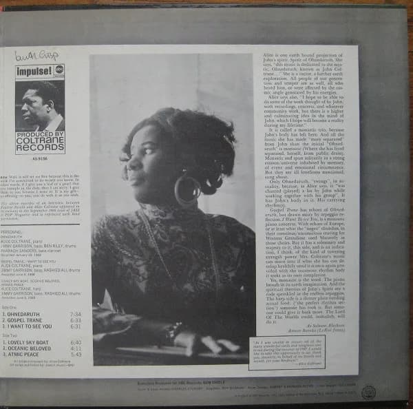 Alice Coltrane — A Monastic Trio