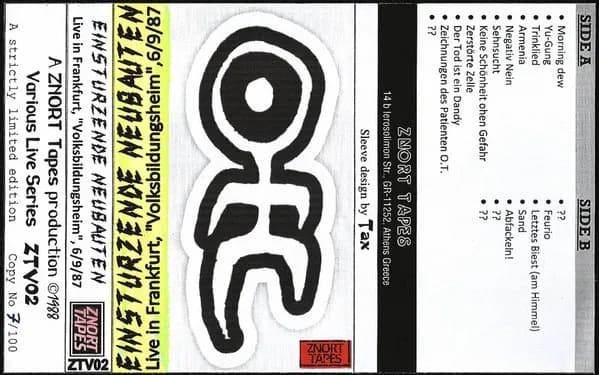 Live in Frankfurt, "Volksbindungsheim", 6/9/87