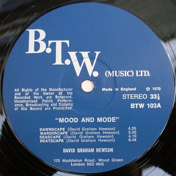 David Hewson — The Synthesisers Of David Hewson Create 'Mood And Mode'