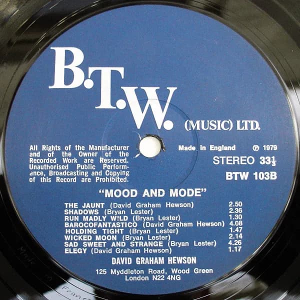 David Hewson — The Synthesisers Of David Hewson Create 'Mood And Mode'