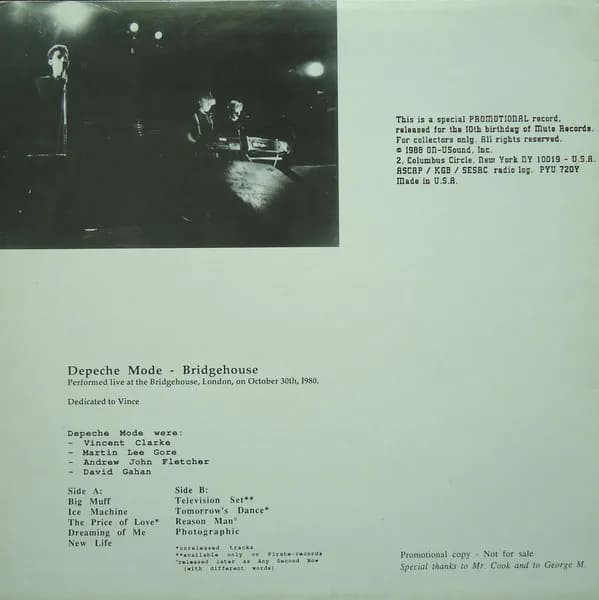 Depeche Mode — Bridgehouse