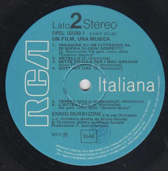 Ennio Morricone — Un Film Una Musica - Le Colonne Sonore Originali