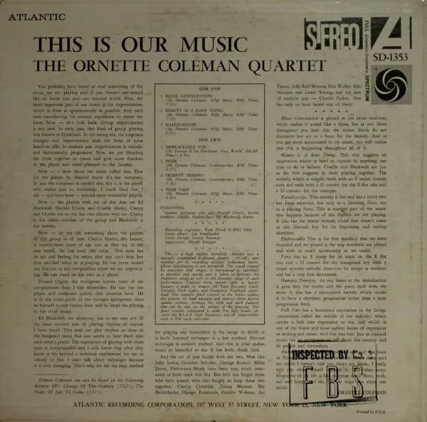 The Ornette Coleman Quartet — This Is Our Music