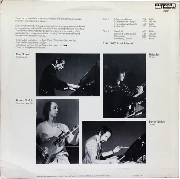 Alan Gowen • Phil Miller • Richard Sinclair • Trevor Tomkins — Before A Word Is Said
