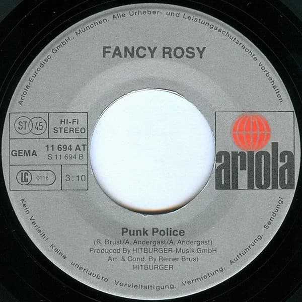 Fancy Rosy — I Am The Clown Of Disco Town / Punk Police
