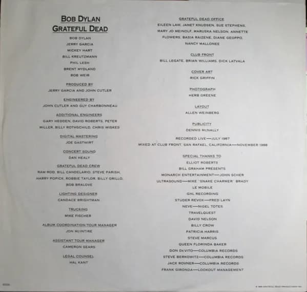 Bob Dylan & The Grateful Dead — Dylan & The Dead
