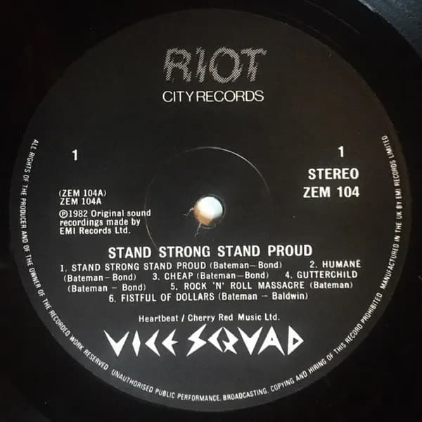 Vice Squad — Stand Strong Stand Proud