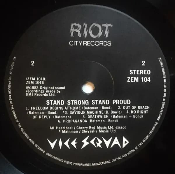 Vice Squad — Stand Strong Stand Proud