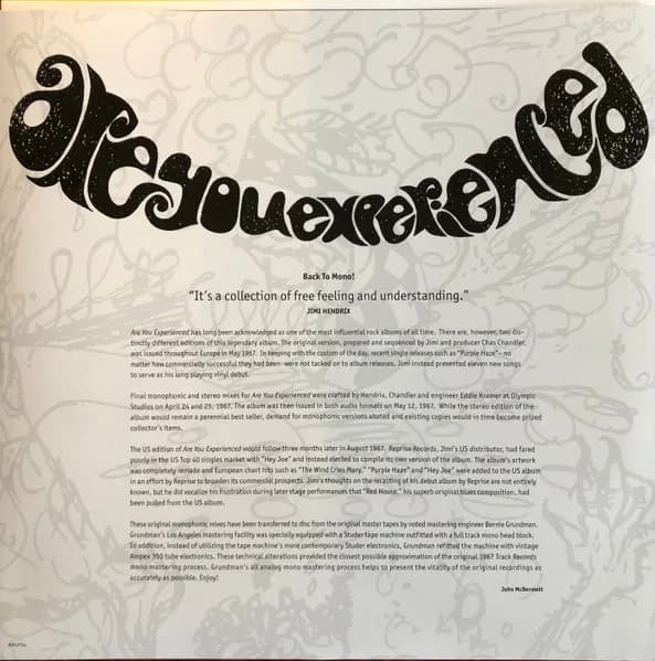 The Jimi Hendrix Experience — Are You Experienced