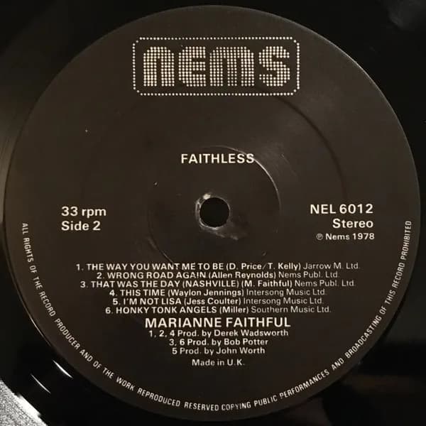 Marianne Faithfull — Faithless