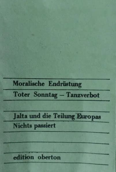 Toter Sonntag - Tanzverbot / Nichts passiert