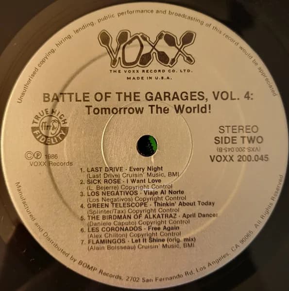 Various — Battle Of The Garages, Vol. lV: Tomorrow The World!
