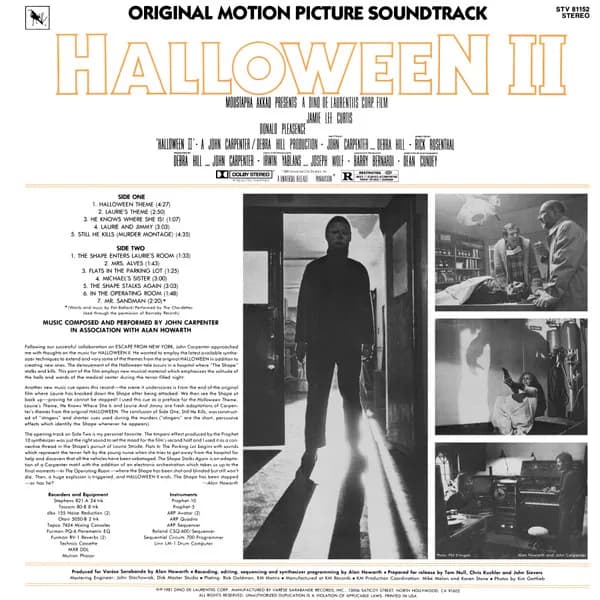 John Carpenter In Association With Alan Howarth — Halloween II (Original Motion Picture Soundtrack)