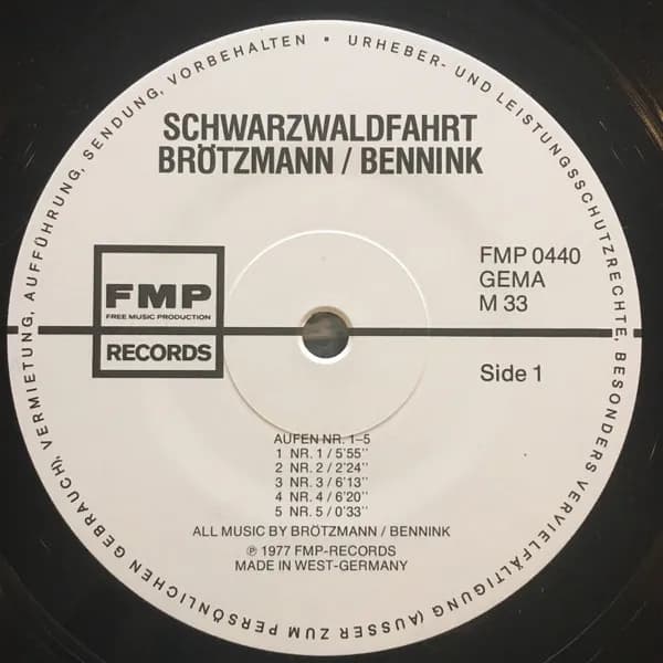 Brötzmann / Bennink — Schwarzwaldfahrt