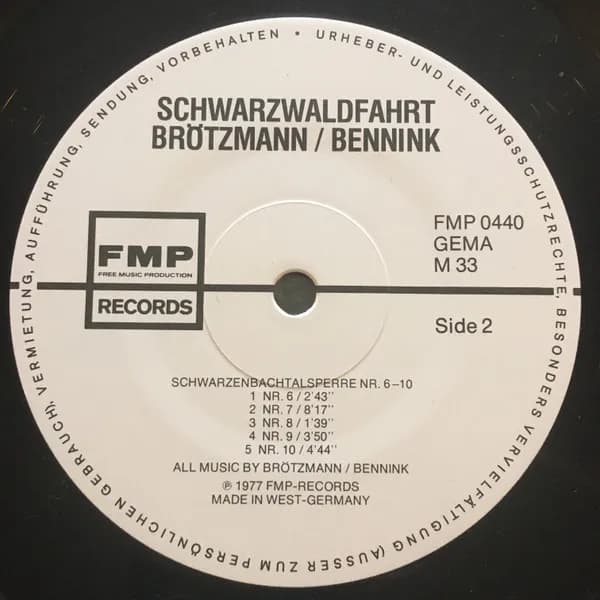 Brötzmann / Bennink — Schwarzwaldfahrt