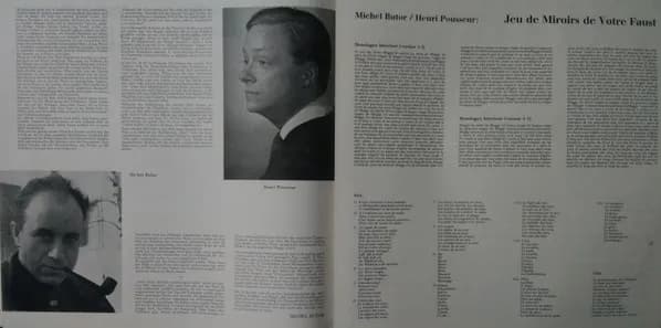 Henri Pousseur - Michel Butor / Pierre Bartholomée — Jeu De Miroirs De Votre Faust / Le Tombeau De Marin Marais