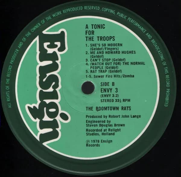 The Boomtown Rats — A Tonic For The Troops