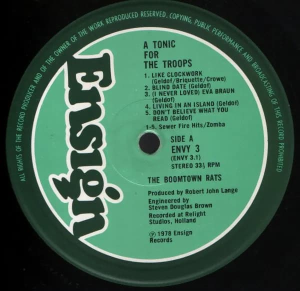 The Boomtown Rats — A Tonic For The Troops
