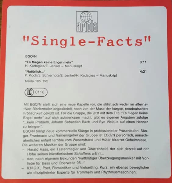 Ego/N — Es Fliegen Keine Engel Mehr